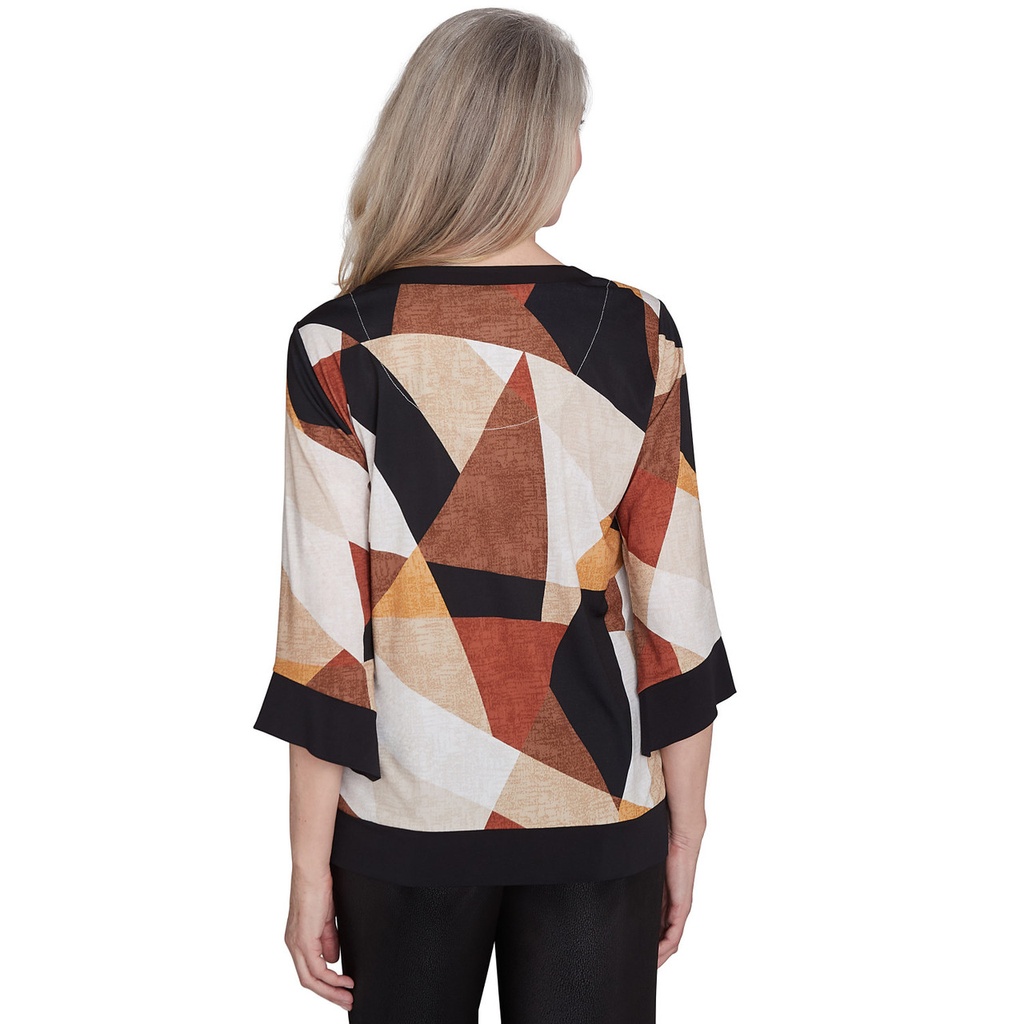 Blusa de patchwork  con cuello V