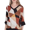 Blusa de patchwork  con cuello V