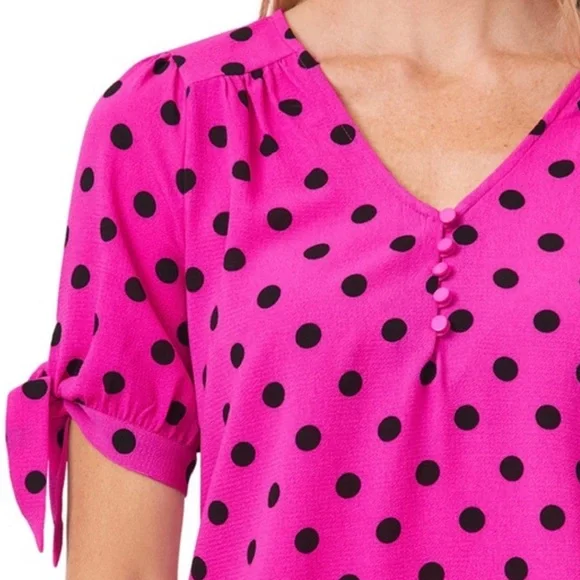 Blusa de manga corta con lazo