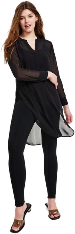Blusa tipo túnica semitransparente