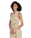 Blusa tipo chaleco de escote traslapado