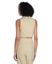 Blusa tipo chaleco de escote traslapado