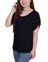 Camiseta Henley de cuello redondo