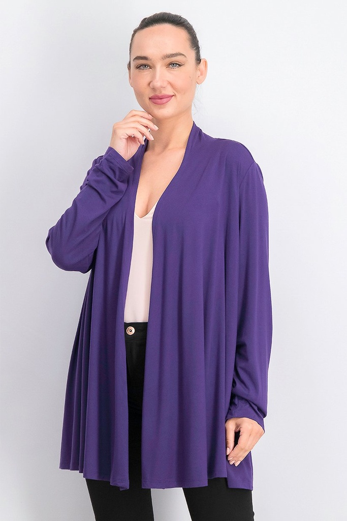 Cárdigan abierto y drapeado