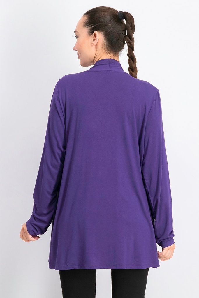 Cárdigan abierto y drapeado