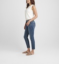 Jeans crop de tiro medio