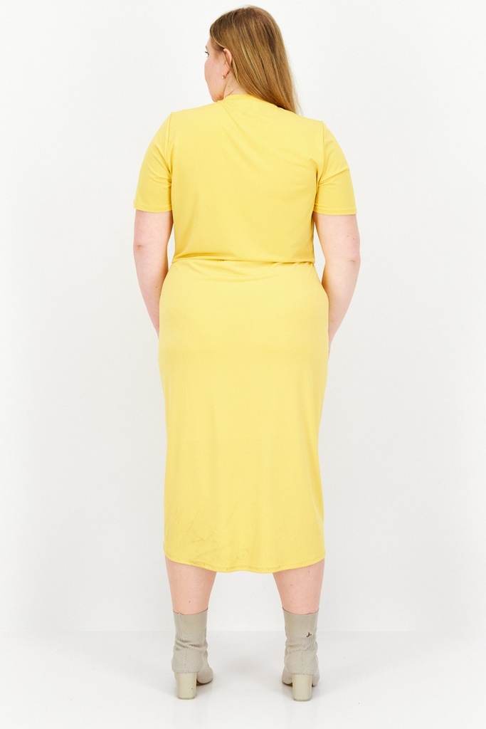 Vestido midi con efecto cruzado