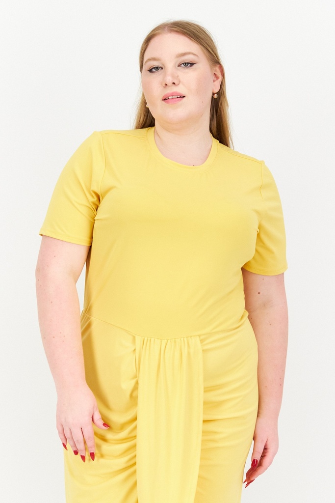 Vestido midi con efecto cruzado