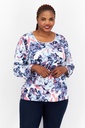 Blusa floreada de escote redondo