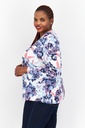 Blusa floreada de escote redondo