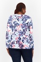 Blusa floreada de escote redondo