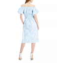 Vestido midi con cintura fruncida