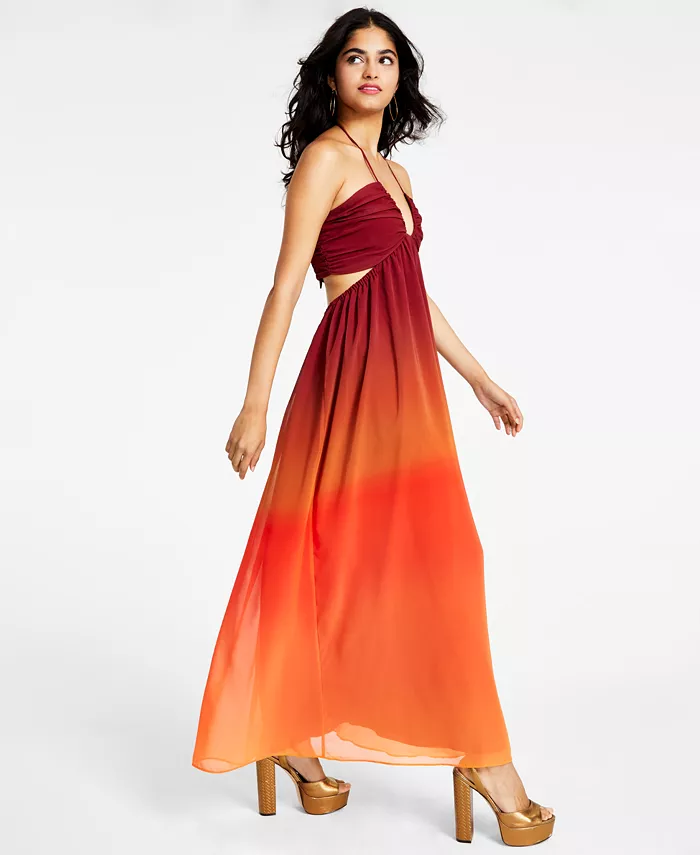 Vestido Maxi halter y aberturas