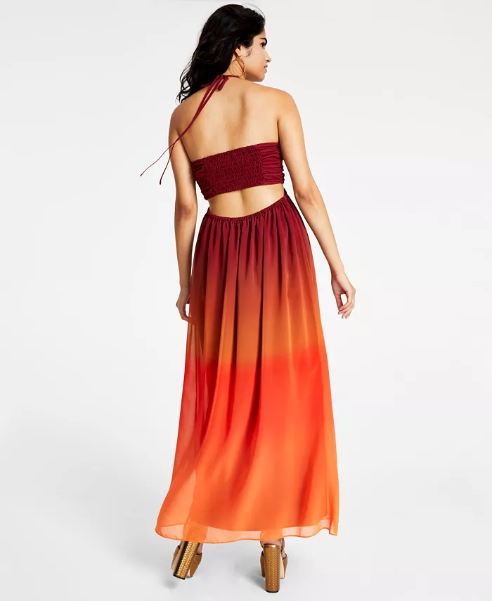 Vestido Maxi halter y aberturas