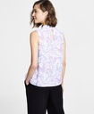 Blusa con cuello vuelto marmoleada