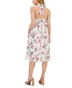 Vestido floral con cuello halter
