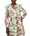 Vestido mini floral con volantes