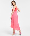 Vestido midi bicolor con frente torcido