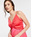 Vestido midi bicolor con frente torcido