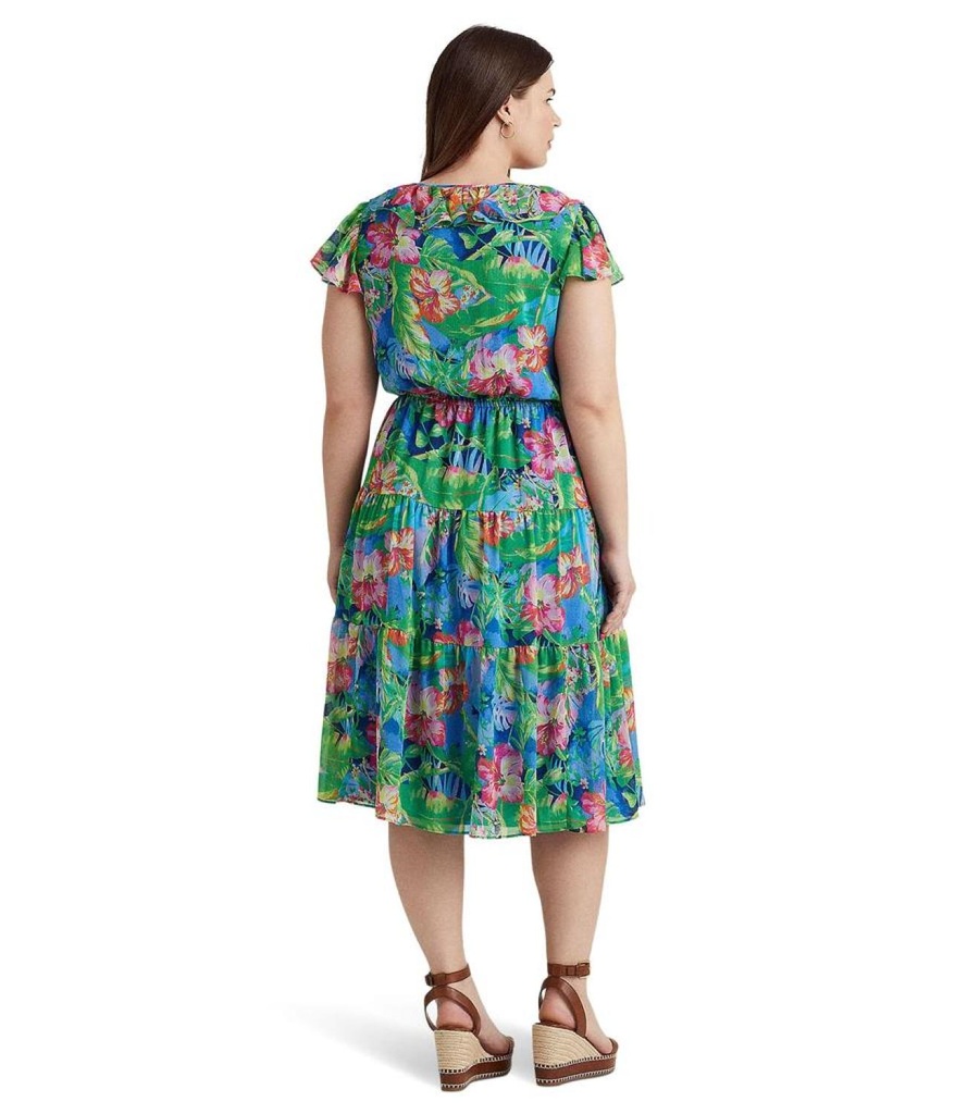 Vestido de georgette con flores