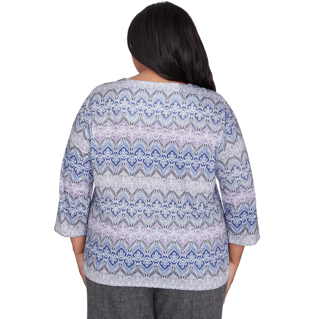 Blusa texturizada de encaje