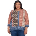 Blusa con borde texturizado batik