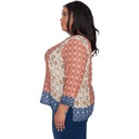Blusa con borde texturizado batik