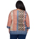 Blusa con borde texturizado batik
