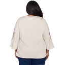 Blusa con mangas abullonadas y bordado 
