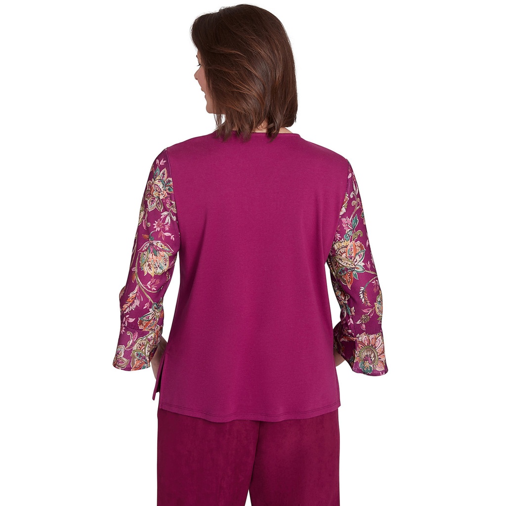 Blusa con mangas abullonadas y bordado 