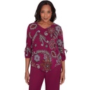 Blusa con escote en V y estampado floral