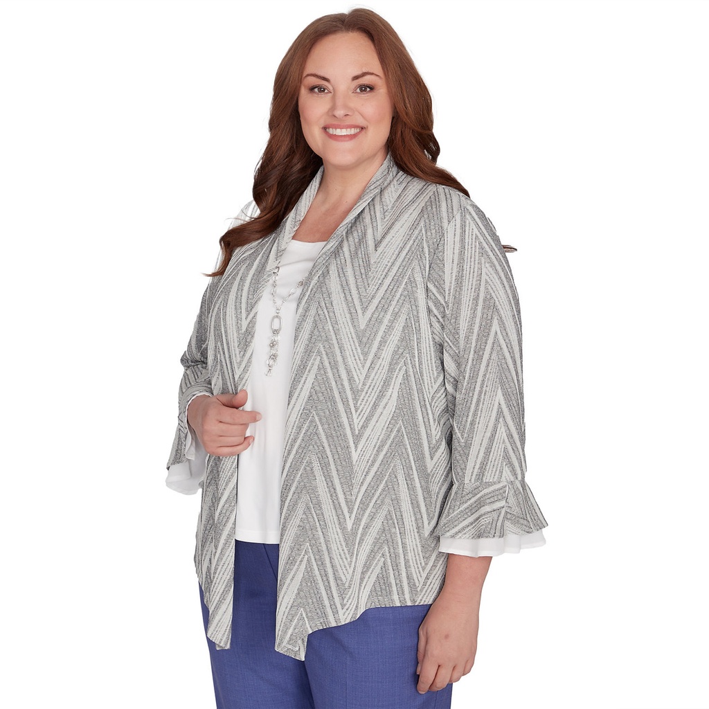 Blusa dos en uno estampado chevron