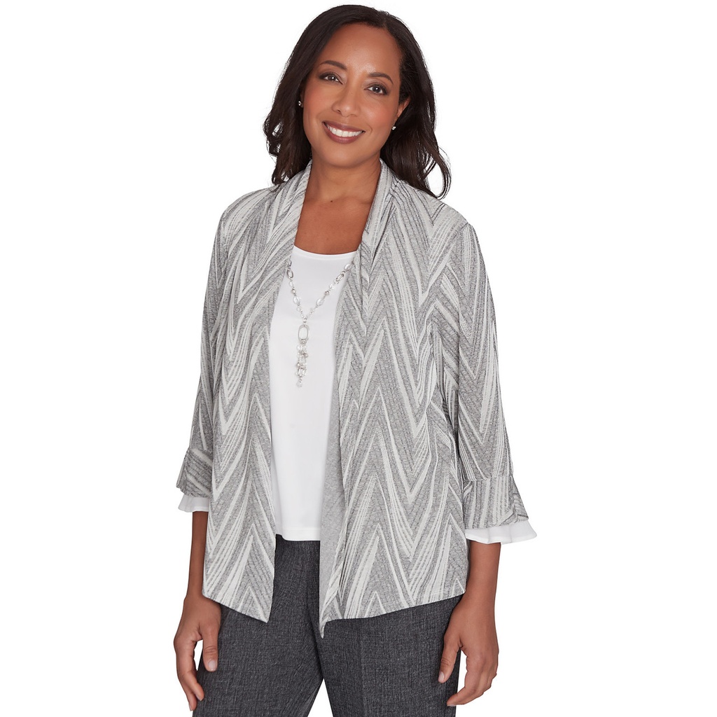 Blusa dos en uno estampado chevron