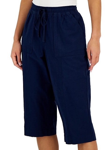 Pantalones capri de algodón Quinn