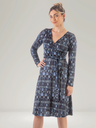 Vestido cruzado de manga larga