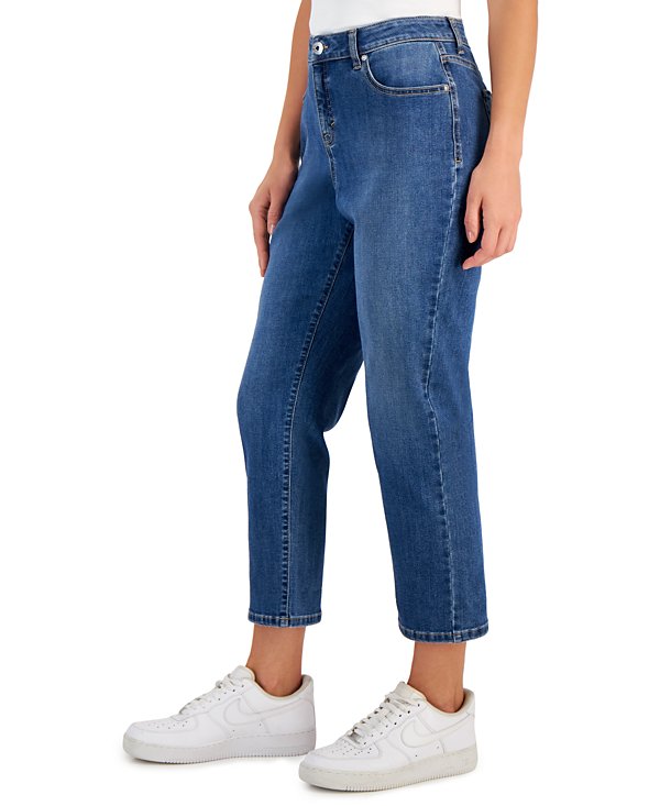 Pantalones capri de tiro medio