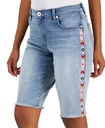 Bermudas de mezclilla bordadas