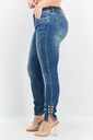 Jeans skinny con diseño de perlas