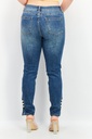 Jeans skinny con diseño de perlas