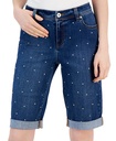 Bermudas de mezclilla con tachuelas