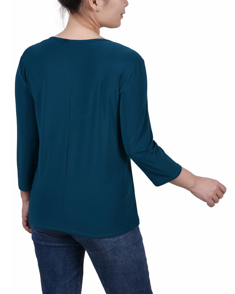 Blusa con escote ilusión