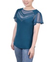 Blusa con mangas onduladas