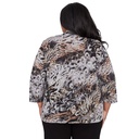 Saco dos en uno estampado melange