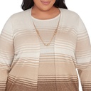 Saco dos en uno a rayas con collar