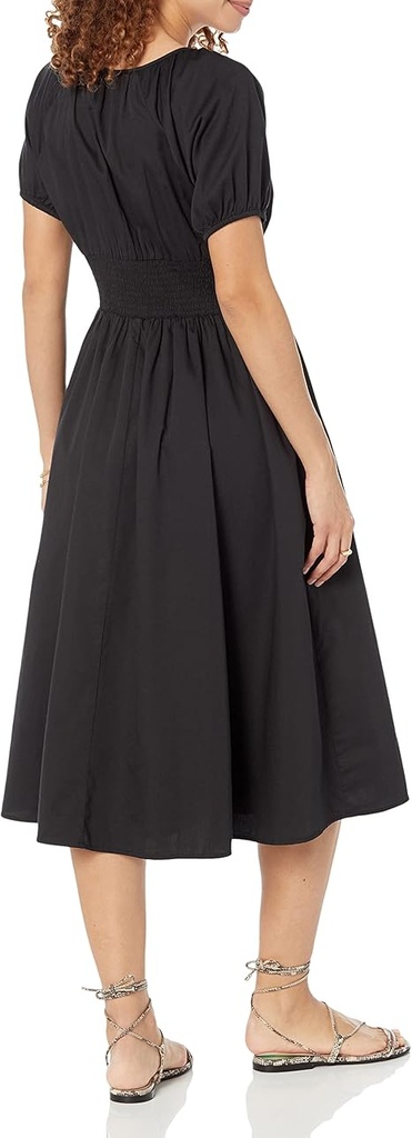 Vestido fruncido con creamallera Daksha