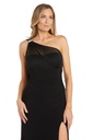 Vestido con capa con un solo hombro