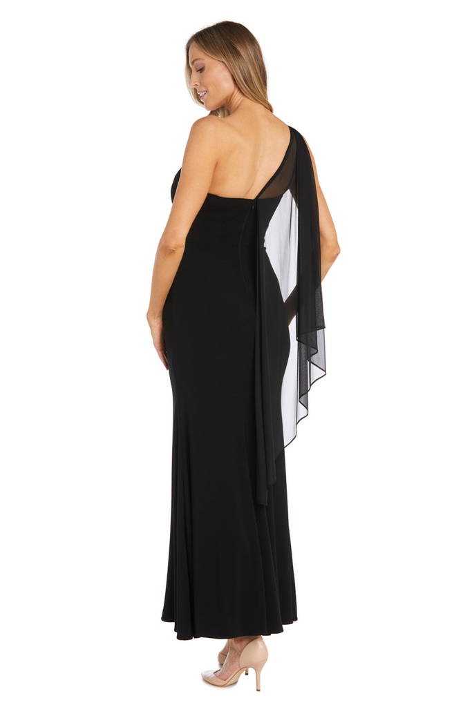 Vestido con capa con un solo hombro