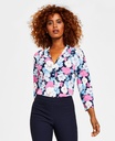 Blusa floral con mangas 3/4