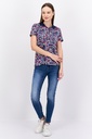 Blusa tipo polo estampado abstracto