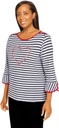 Blusa con rayas bordado corazon